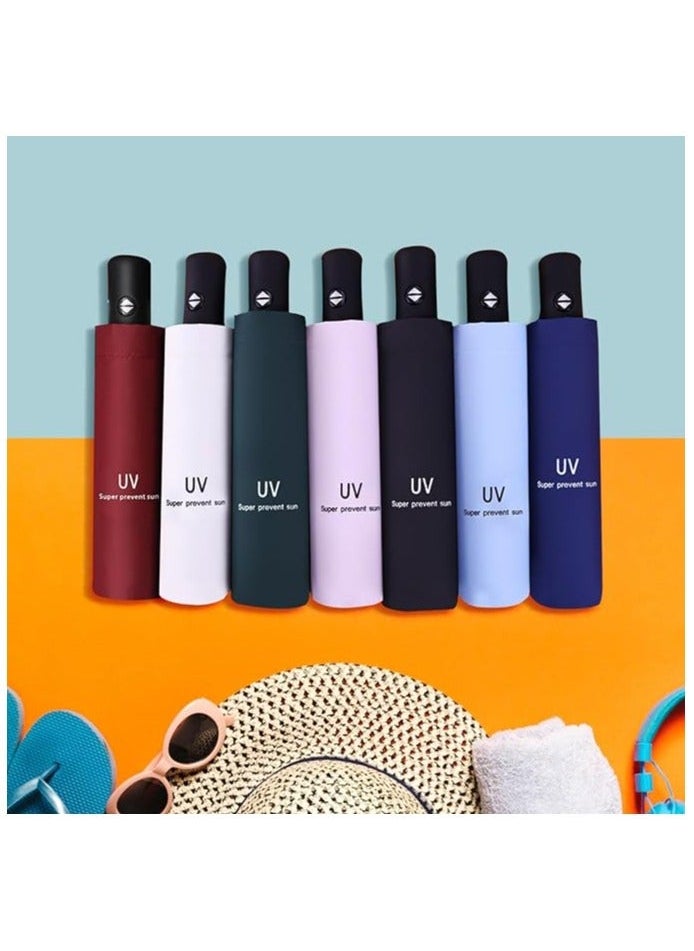 UV Foldable Umbrella for Winter, Summer and Sun Protection with UPF 50+, Automatic Open/Close Function – For Rainy Day, Summer