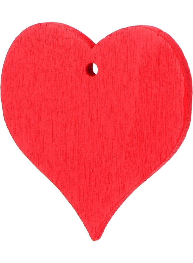 klarako 100Pcs Wood Slices Hand?Made Red Heart?Shaped Pendant Crafts DIY Wedding Decoration - Image 4