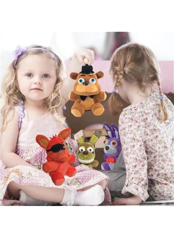 4Pcs Nights Freddy's Plush - Cartoon Game Stuffed Animal Plush Pillow Room Decoration for Fans Kids Boys and Girls (4Pcs)  - Image 2