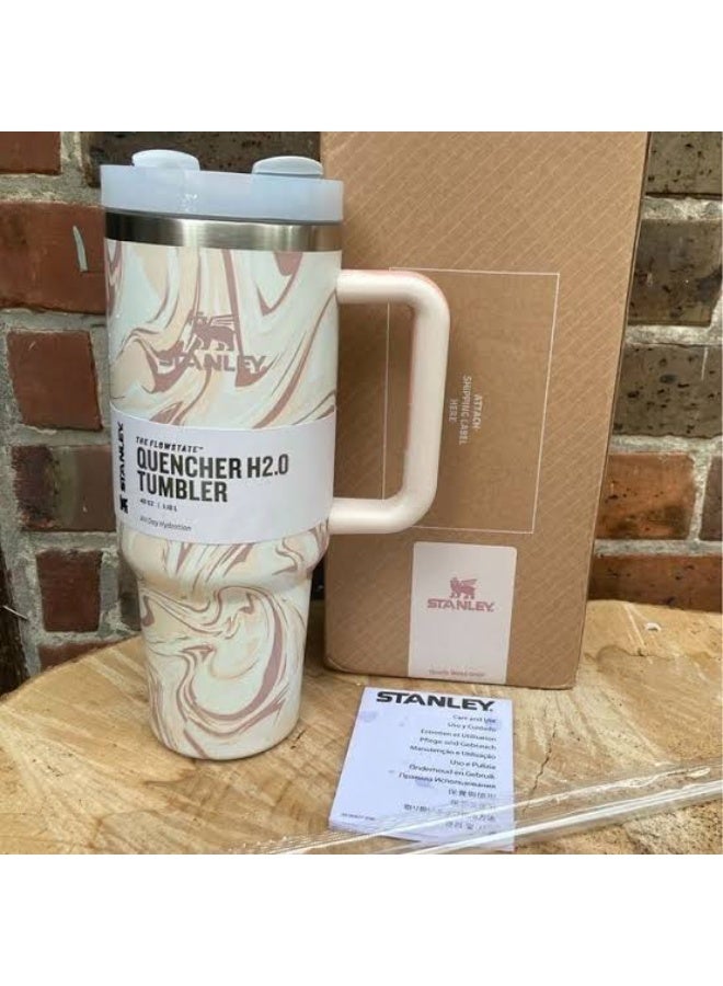 ستانلي مج ستانلي كوينشر ستانلس استيل مع الماصه 1200 مل (رخامي) - Image 3