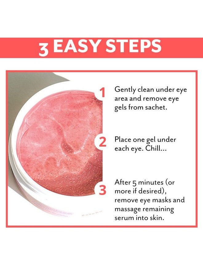 Patchology Serve Chilled Rosé Eye Gels Eye Patches For Puffy Eyes & Dark Circles Gel Eye Patches Under Eye Mask W/Hyaluronic Acid Eye Treatment Products & Mini Beauty Products (15 Pairs/Jar)  - Image 5