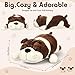 Vertintong 236 Soft Dog Plush Huggable Stuffed Animal Pillow for Kids Birthday Gift Brown Cuddle Puppy Toy for Sleep Support Washable Bedtime Companion for Boys Girls - Image 4