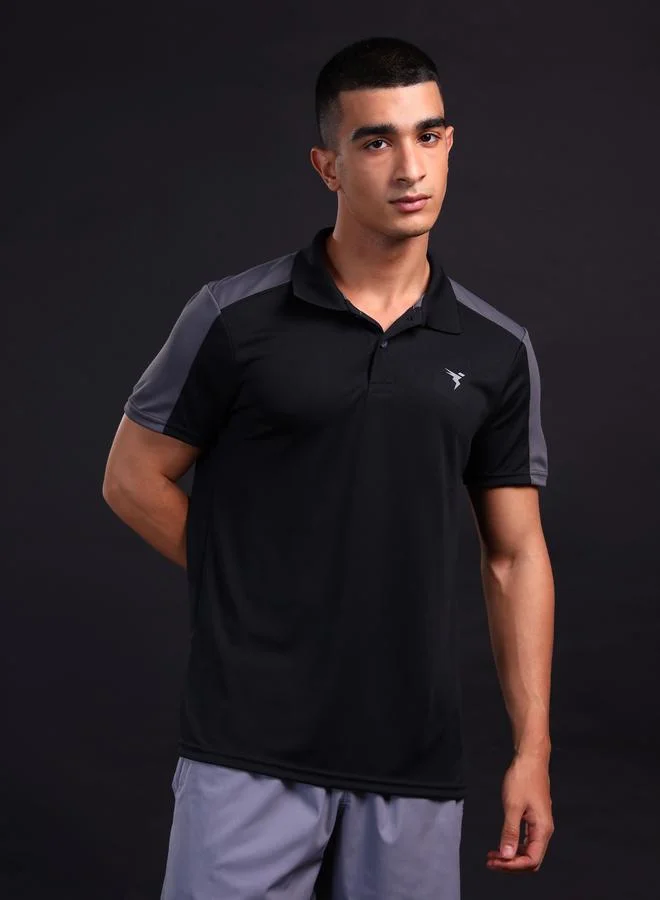 تكنوسبورت Technosport Men Color Block Relaxed Fit Polo