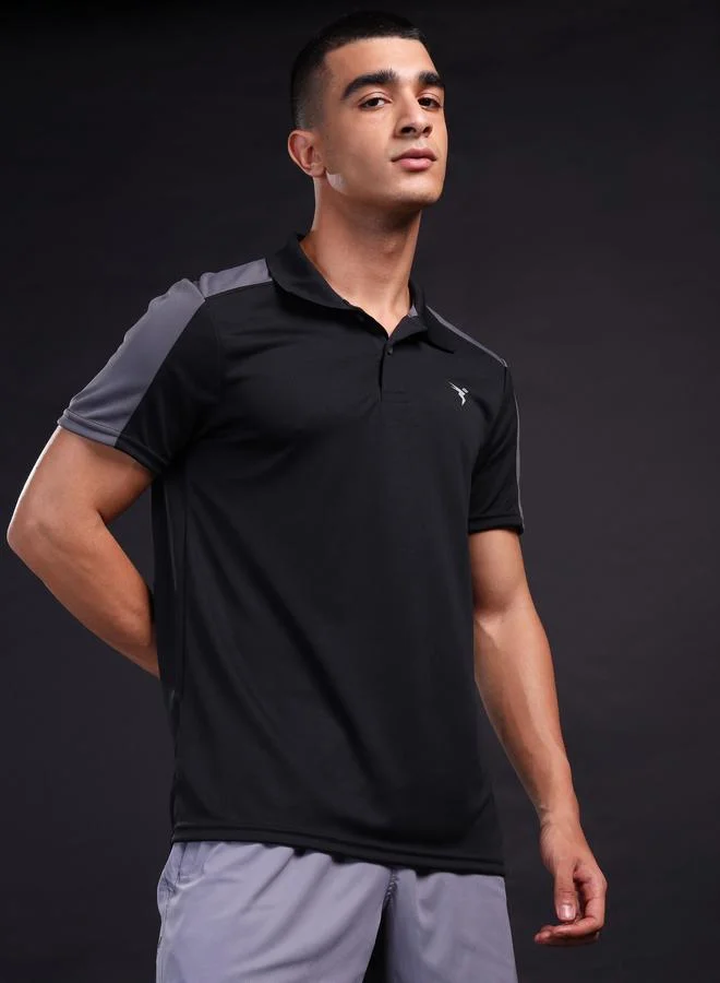 تكنوسبورت Technosport Men Color Block Relaxed Fit Polo