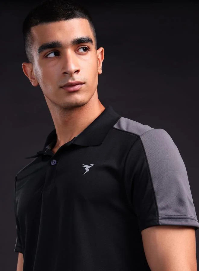 تكنوسبورت Technosport Men Color Block Relaxed Fit Polo