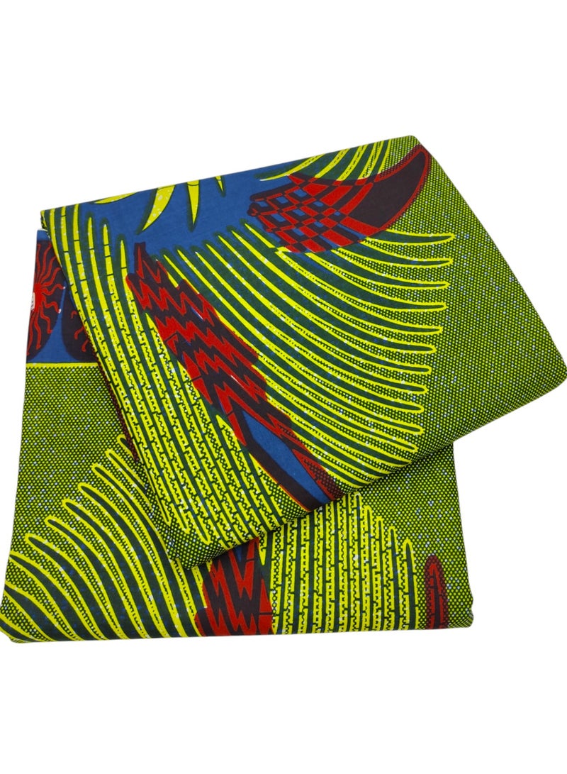 African Fabric 100% Cotton Hitarget Wax 6 Yards (12710) - Image 3