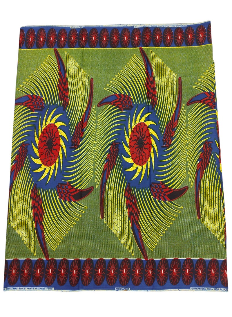 African Fabric 100% Cotton Hitarget Wax 6 Yards (12710) - Image 5