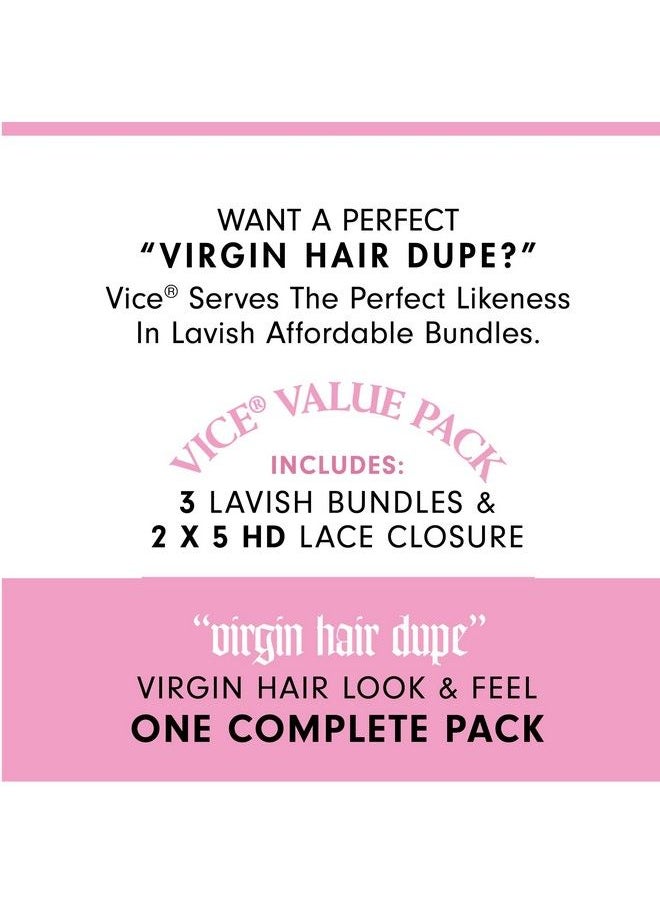Sensationnel - Vice Bundles Multi Weaving Synthetic Virgin Hair Dupe Bundle Hair Layered 1 Pack Solution Vice Bundle Multi With 2X5 Lace Closure Vice Bundle Multi Deep Twist (18 20 22 Inch T2/27) - Image 1