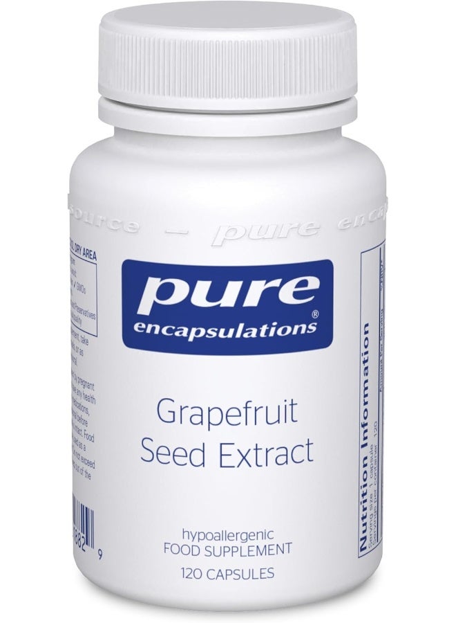 Pure Encapsulations - Grapefruit Seed Extract - Hypoallergenic Grapefruit Essential Oil Supplement - 120 Capsules - Image 1