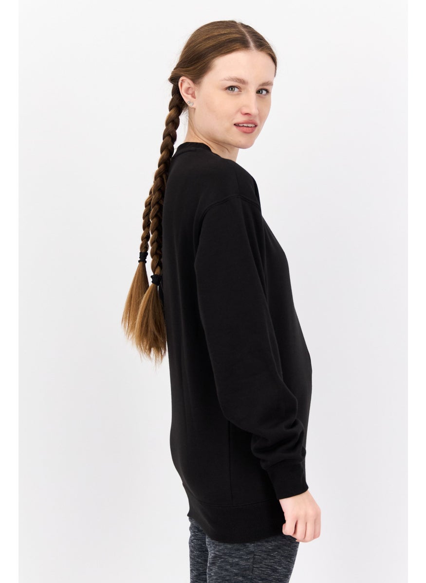 PUMA Women Sportswear Fit Long Sleeve Outdoor Sweatshirt, Black  - Image 2