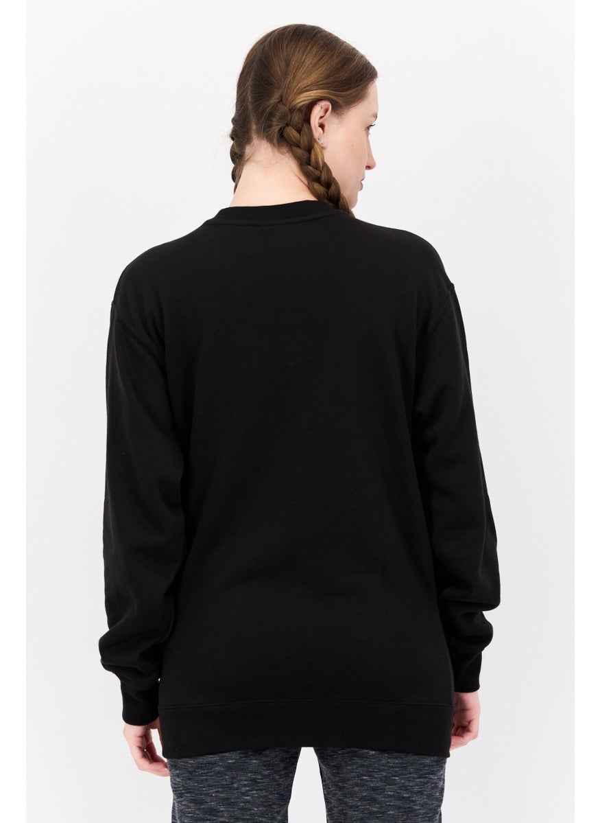 PUMA Women Sportswear Fit Long Sleeve Outdoor Sweatshirt, Black  - Image 3