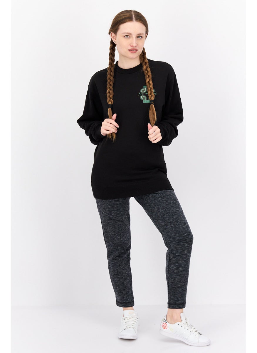 PUMA Women Sportswear Fit Long Sleeve Outdoor Sweatshirt, Black  - Image 4