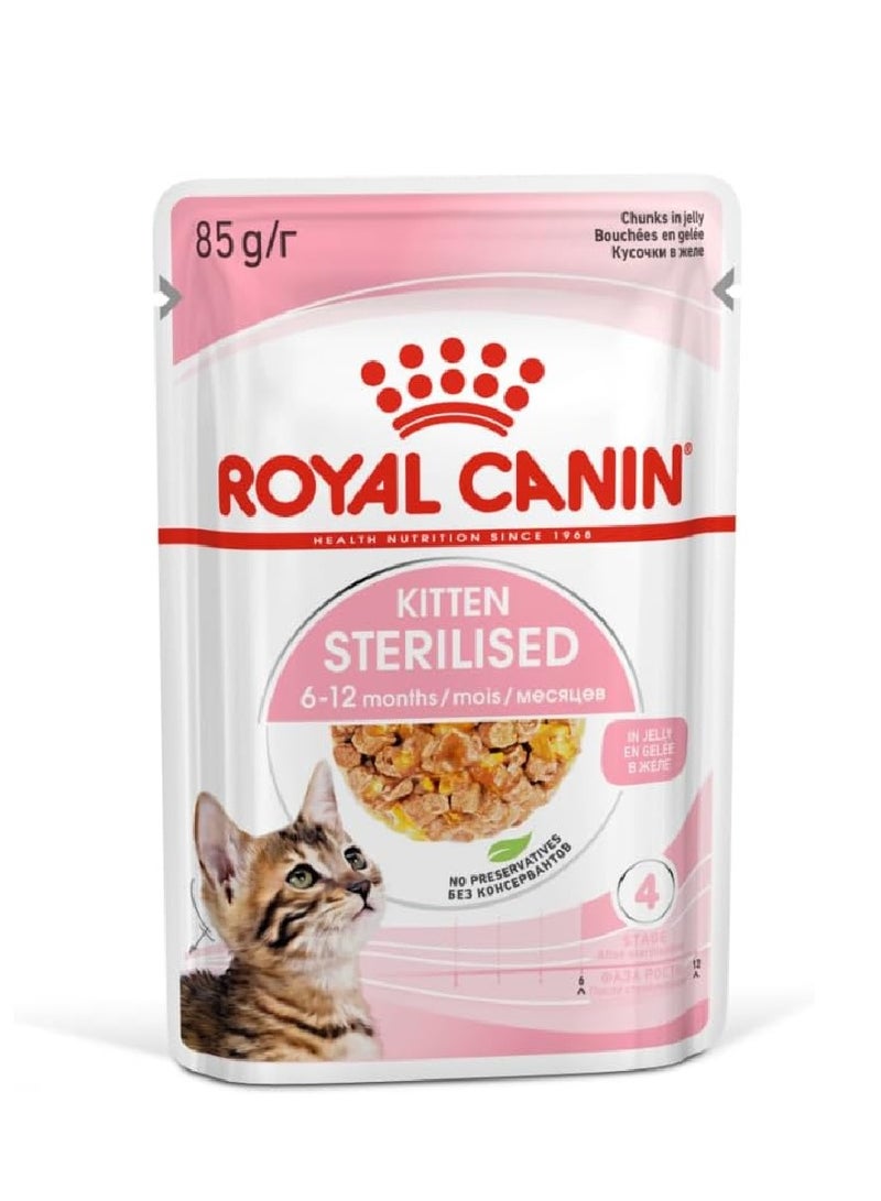 Royal Canin - Feline Health Nutrition Kitten Sterilised Jelly - 85 G - Image 1