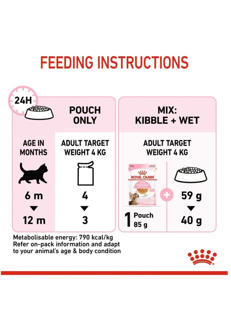 Royal Canin - Feline Health Nutrition Kitten Sterilised Jelly - 85 G - Image 3