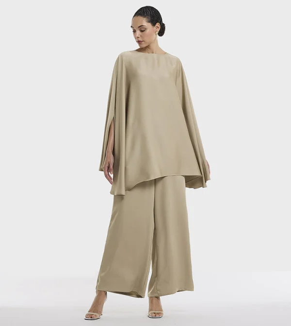 BCBG BCBG High Waist Wide Leg Trousers