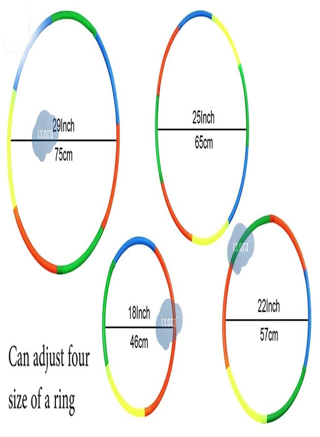 Ixora Hula Hoop Toys, Detachable and Adjustable Fitness Exercise Ring Toys for Kids, pet Training Skill Development Ideal Indoor and Outdoor Gymnastics Toys for Boys and Girls (Big) (Big) - Image 3