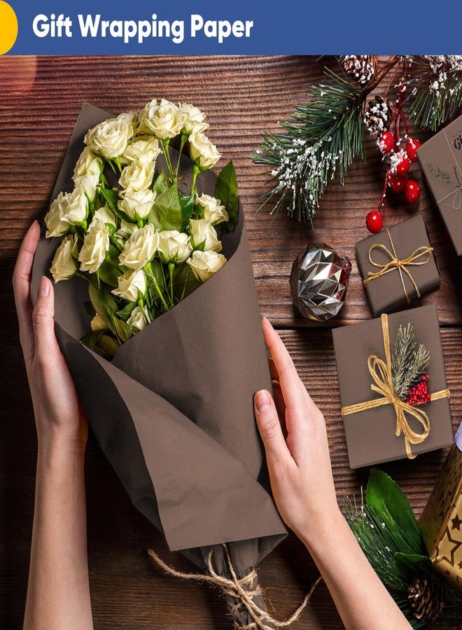 Vanhench 17.5"×963" (80/1/4FT) Wrapping Paper, Chocolate Brown Art Craft Paper Roll for Men Boys, Fathers Day Gift Wrapping Bouquet Flower Kraft Paper, Bulletin Board Paper - Image 3