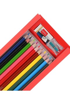 NATARAJ 12-Piece Erasable Colour Pencils With An Eraser And Sharpener  - Image 2
