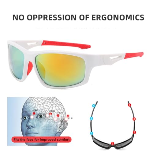 Karsaer Cricket Goggles Cycling Sunlasses for Men Stylish Women Wrap Around Sports Glasses E1356 - Image 3