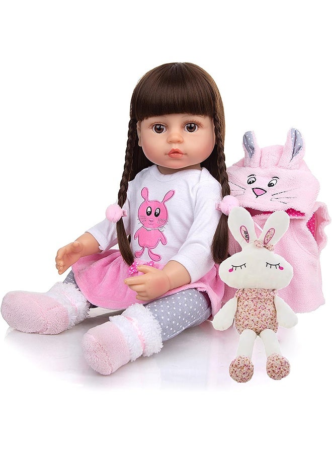 بيوينتي طفل جديد دمية 22 بوصة طفل جديد دمية نابض بالحياة ، لينة سيليكون دمية فتاة ، مع أفخم دمية الملابس ، ومناسبة للأطفال أكثر من 3 سنوات من العمر ( هـ ) - Image 1