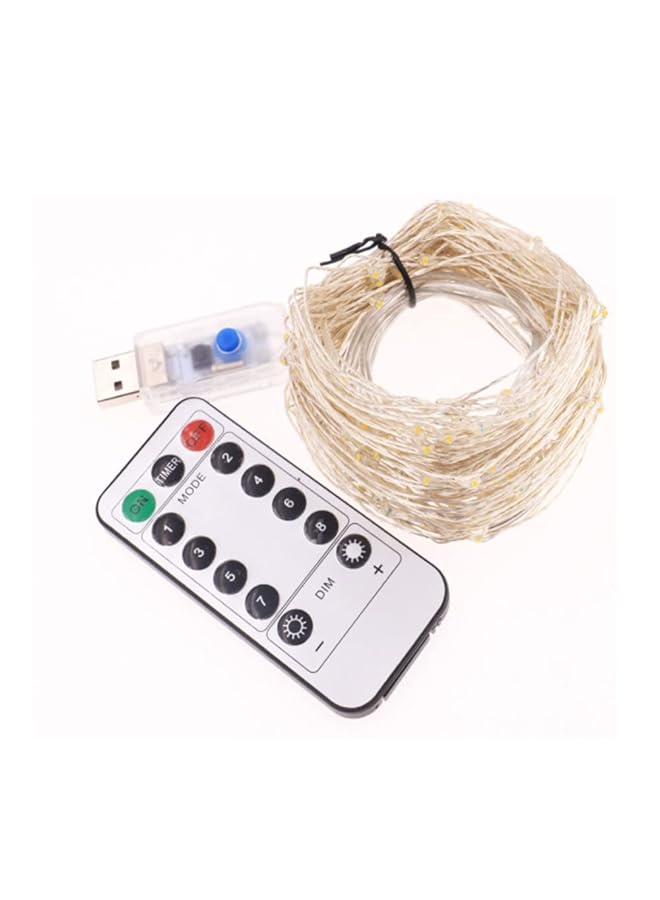 إيروريكس أضواء خيالية بطول 20 متراً و66 قدماً مع 8 أوضاع إضاءة وجهاز تحكم عن بعد تعمل بالطاقة عبر USB سلك نحاسي مقاوم للماء أضواء خيطية مرصعة بالنجوم لغرفة الحديقة حفل زفاف ديكور موسمي أبيض دافئ - Image 2