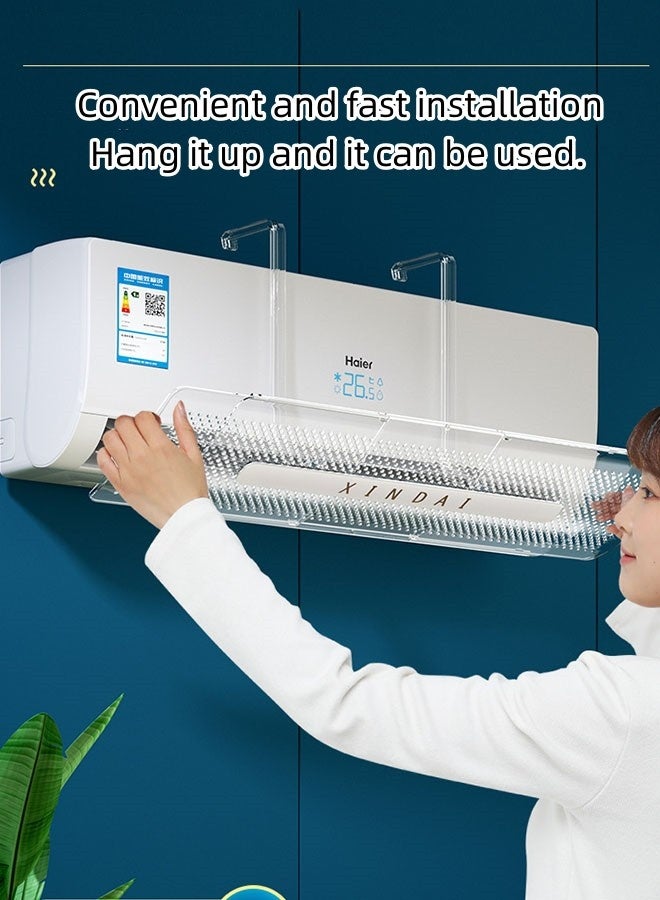 JCB CHIC Air Conditioner Deflector Air Conditioning Wind Shield, Split Ac Adjustable Flow Deflector Preventing Ac From Blowing Directly, Easy Installation Without Punching For Wall, Adjustable Size To Fit All Types And Sizes Of Air Conditioners(PET05) - Image 5