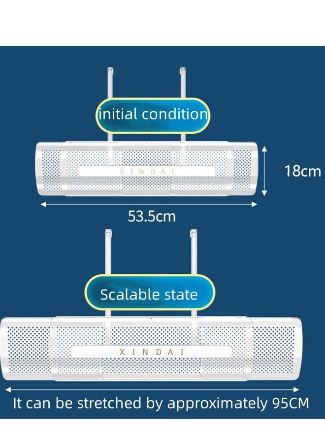 JCB CHIC Air Conditioner Deflector Air Conditioning Wind Shield, Split Ac Adjustable Flow Deflector Preventing Ac From Blowing Directly, Easy Installation Without Punching For Wall, Adjustable Size To Fit All Types And Sizes Of Air Conditioners(PET05) - Image 2