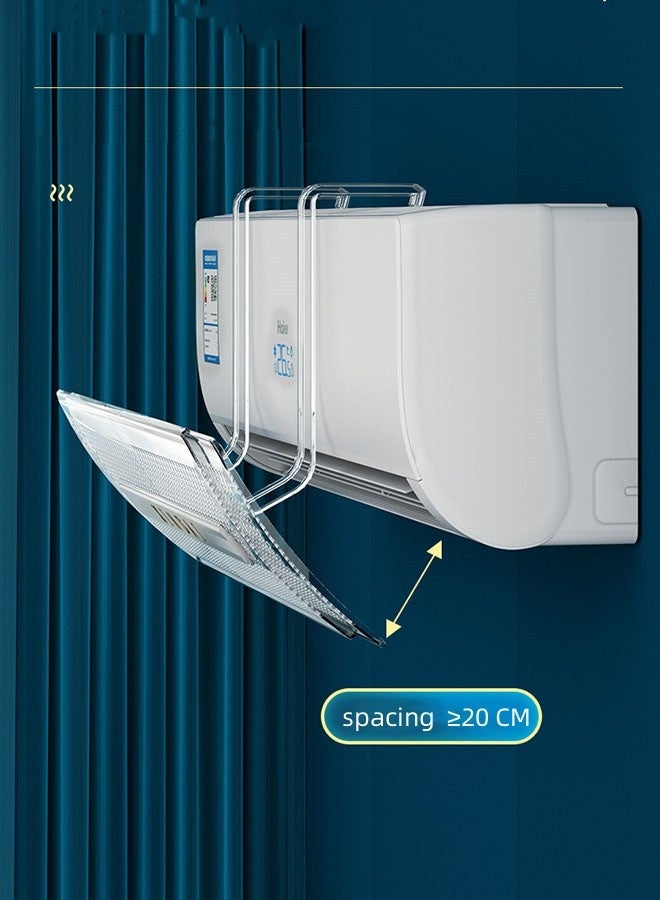 JCB CHIC Air Conditioner Deflector Air Conditioning Wind Shield, Split Ac Adjustable Flow Deflector Preventing Ac From Blowing Directly, Easy Installation Without Punching For Wall, Adjustable Size To Fit All Types And Sizes Of Air Conditioners(PET05) - Image 4