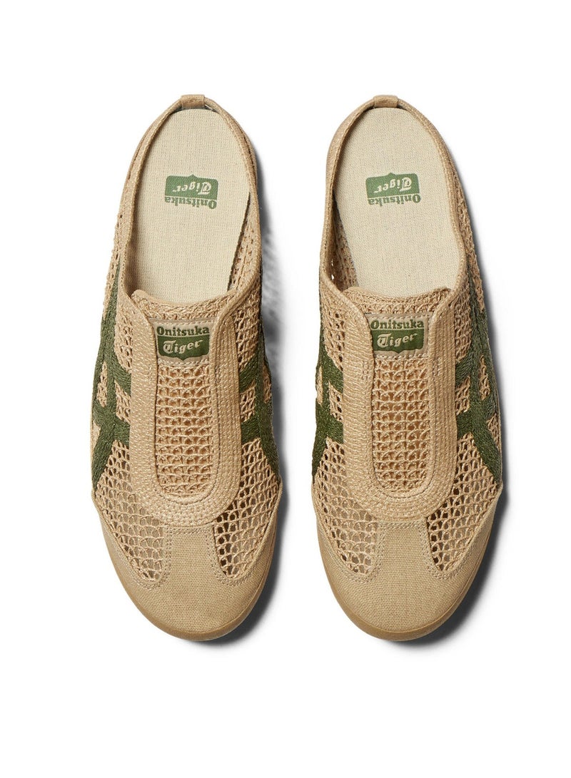 Onitsuka Tiger Sabot Slip-On Athleisure Sandals for Men & Women - Brown/Green - Image 3
