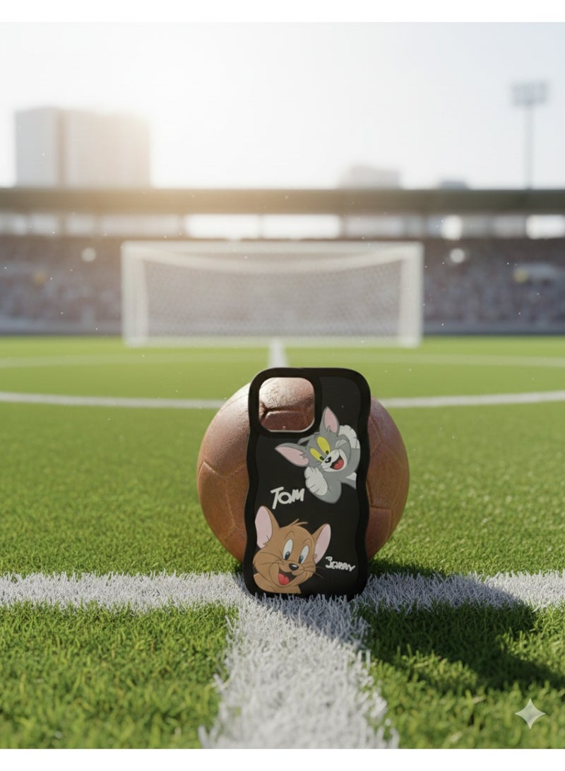 Grace Tom and Jerry 3D Cartoon Phone Case for iPhone 16 Pro – Cute  Character Protective Cover - Image 4