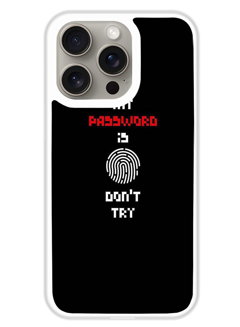 Theodor Protective Case Cover For APPLE IPHONE 15 Pro Max Password (White Bumper) - Image 1