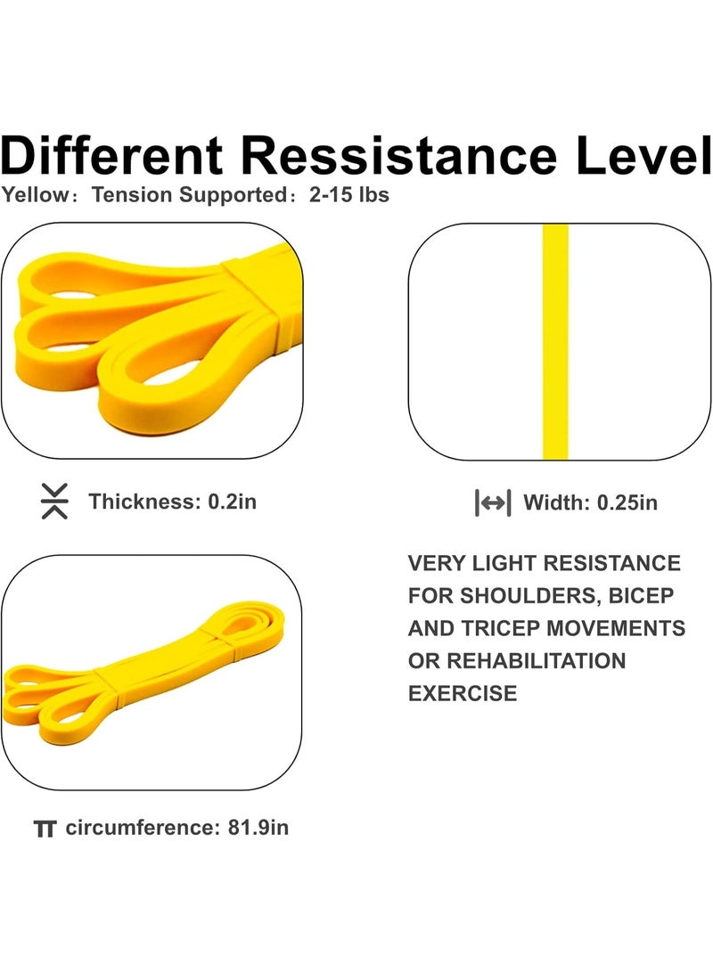 Powerband - Resistance Bands for Exercise - Elastic Band for Pull-ups, Fitness, and Strength Training - Yellow - Image 4