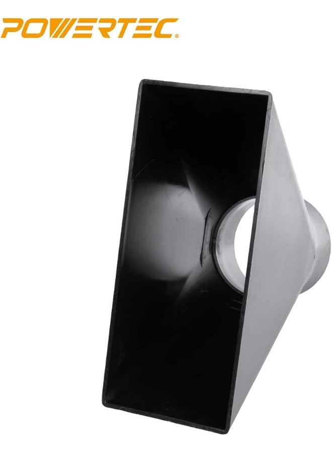 POWERTEC 70151 Dust Hood Rectangular Shape, Funneled 4-Inch Fitting By 10-Inch Wide Attachment for Dust Collection - Image 3