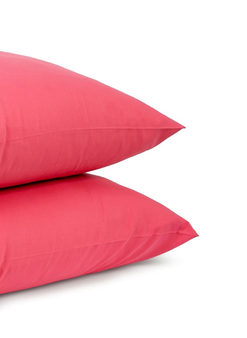 Home of linens طقم غطاء وسادة قطن فوشيا 50x70  - Image 3
