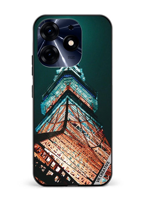Protective Case Cover For Tecno Spark 10 Pro Tokyo Tower Design Multicolour