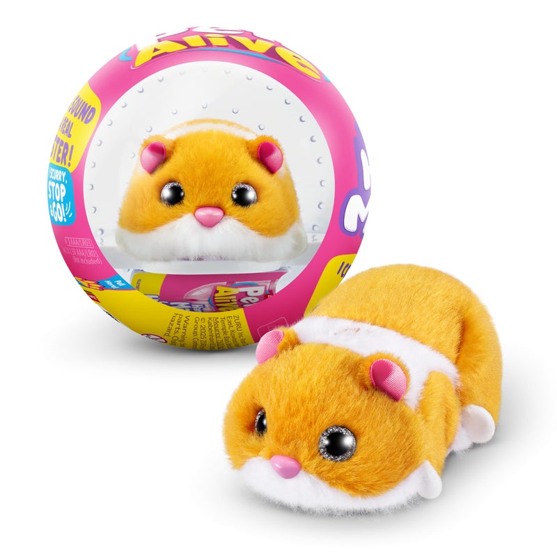 Pets Alive Hamstermania Orange by ZURU Hamster Electronic Pet 20 Sounds Interactive Hamster Ball Toy for Girls and Children - Image 2