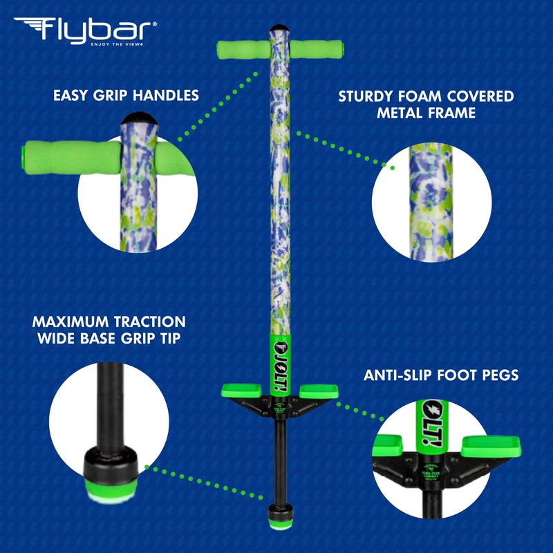Flybar Jolt Pogo Stick for Kids Ages 6 40 to 80 Pounds Perfect for Beginners Easy Grip Foam Handles AntiSlip Foot Pegs Outdoor Toys for Boys Jumper Toys for Girls Outside Toys for Kids - Image 4