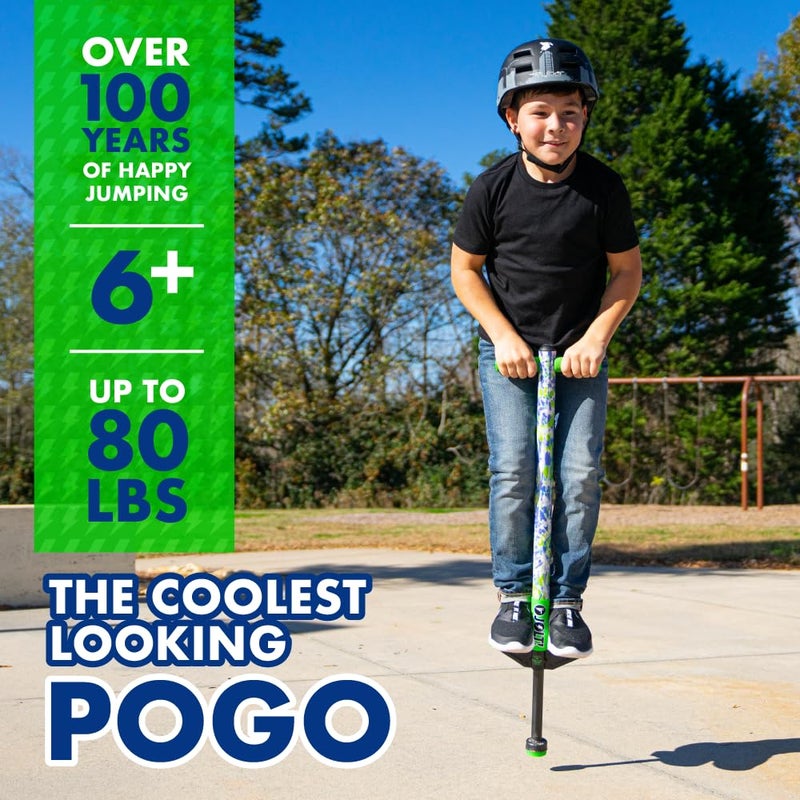 Flybar Jolt Pogo Stick for Kids Ages 6 40 to 80 Pounds Perfect for Beginners Easy Grip Foam Handles AntiSlip Foot Pegs Outdoor Toys for Boys Jumper Toys for Girls Outside Toys for Kids - Image 2