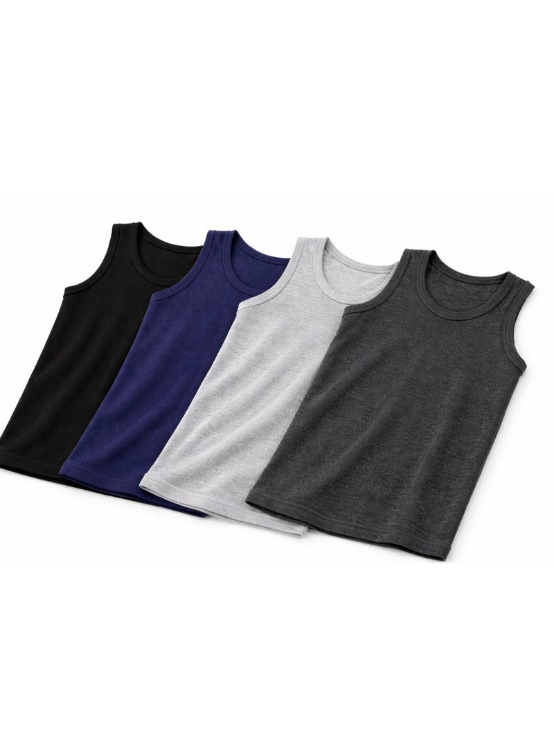 DICE Kids Undershirt 4-Pack Multicolor Set – Boys & Girls – Soft Cotton Comfort for All Ages - Image 2