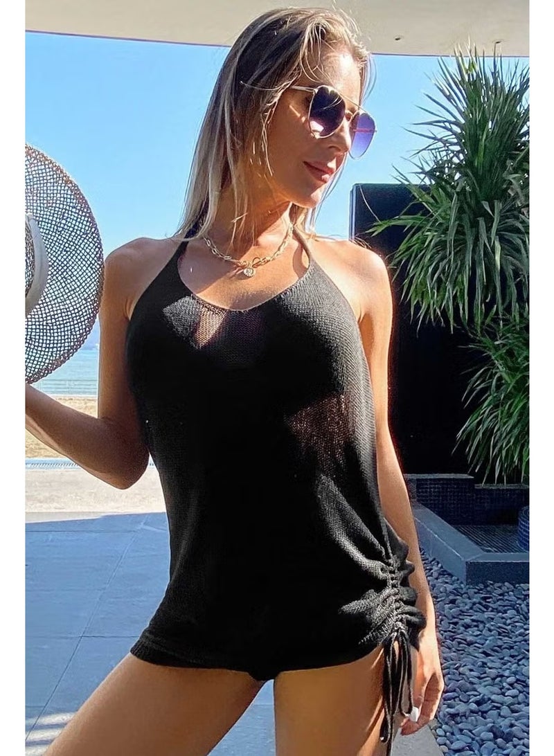 Angelsin Knitted Cotton Stylish Pareo Beach Dress - Image 3