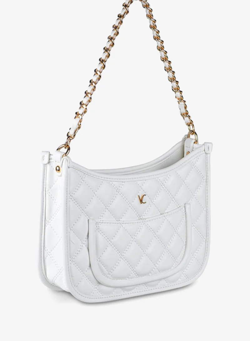 Vincci Women Quilted Shoulder Bag with chain strap
