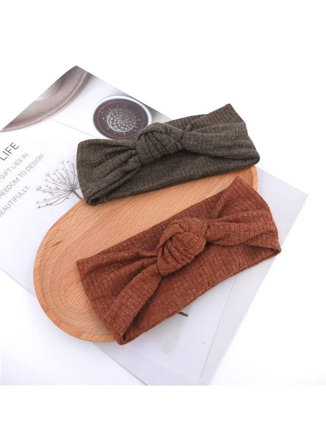 Sugarmelon Baby Headbands Stretchy Hairbands Hair Bow Elastics for Baby Girls Newborn Toddlers Infant Kids (Knot Headband Mustard) - Image 3