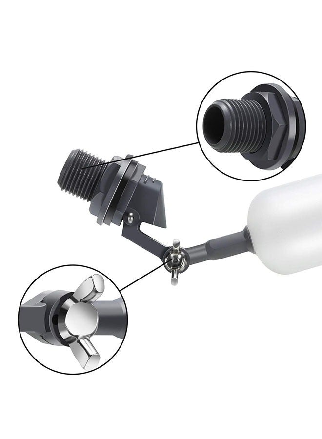 Realfrog Float Ball Valve, 3/4 Inch Mini Plastic Water Float Ball Valve with Adjustable Arm for Automatic Water Level Control of Water Tank (3 Pack) - Image 3