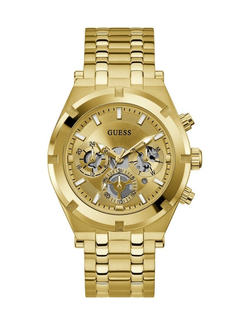 Guess Men's Gold Chronograph Stainless Steel Strap Watch GW0260G4 - Image 1