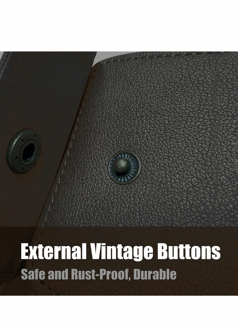 Excefore Phone Holster for Samsung Galaxy Z Flip 4, Phone Leather Pouch with Clip and Closure, Premium Phone Belt Holster Compatible with Galaxy Z Flip 3 5G/Galaxy Z Flip 5G/RAZR 5G (Black) - Image 3