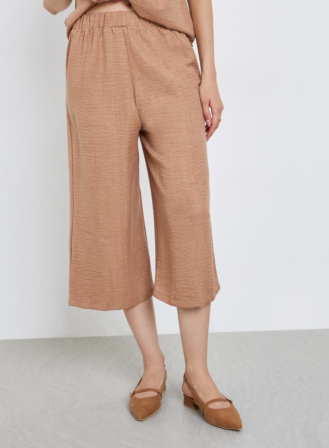 Take Two Brown Short Sleeve Top and 3/4 Length Pants Co-Ords - Image 4