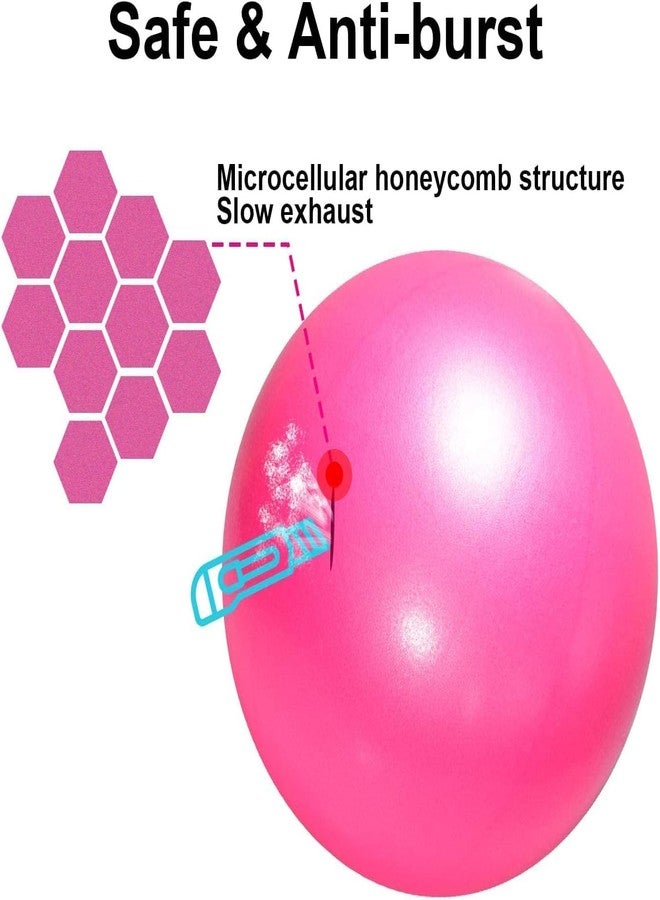 Redvant Mini Exercise Ball 9inch/23cm Small Yoga Ball Soft Pilate Home Training Abdominal Workouts, Anti Burst and Slip, with Inflatable Straw for Therapy, Barre, Core Trainings - Image 3