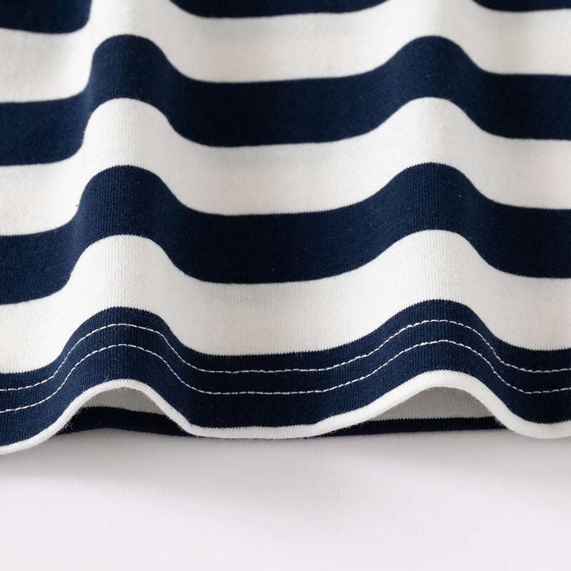 2024 Summer Korean Style Kidsren'S Short-Sleeved T-Shirt Baby Boy Stripesd Lapel Polo Shirt Kidsren'S Tie Half-Sleeved Top - Image 5
