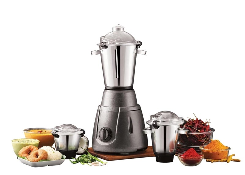 Expert Chef EXPERT CHEF Hotel Gold 1600w Commercial Metal Mixer Grinder with 3 Jars for Hotels Restaurants Caterers and Heavy use Horeca Versatile Blending and Grinding for Every Kitchen Need Grey  - Image 1