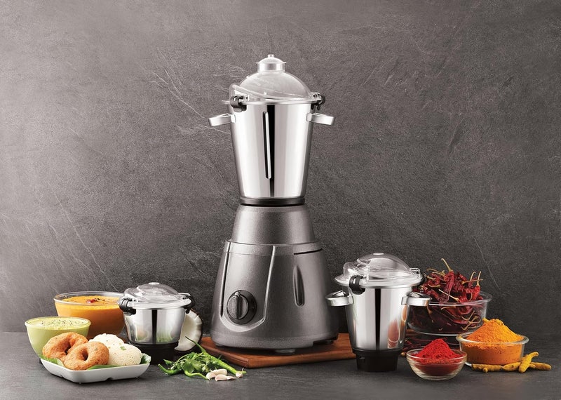 Expert Chef EXPERT CHEF Hotel Gold 1600w Commercial Metal Mixer Grinder with 3 Jars for Hotels Restaurants Caterers and Heavy use Horeca Versatile Blending and Grinding for Every Kitchen Need Grey  - Image 2